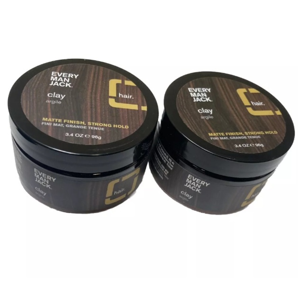 Every Man Jack Hair Clay Matte Finish Strong Hold 3.4 Oz Lot Of 2 New
